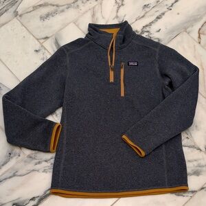 Patagonia Kids Charcoal Quarter Zip Sweater Fleece